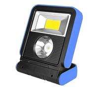 Lampada Da Lavoro Portatile Pieghevole COB Solare Lanterna Ricaricabile USB Inondazione A LED IP65 Caricatore For Telefono Con Luce Campeggio Impermeabile Risparmio Energetico Efficiente(Blue A)