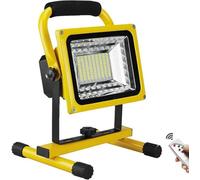 Lampada da Lavoro Ricaricabile A LED, Luce di Inondazione Portatile Senza Fili Ip65 Lampada da Lavoro Impermeabile con Telecomando, 6 modalità Dimmerabile, Ricarica USB, Emergenza Esterna