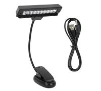 Lampada da leggio portatile per orchestra, lampada LED a clip con collo di cigno flessibile, luce da lettura alimentata tramite USB per spartiti, banco da lavoro, lettura