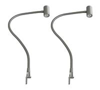 Lampada da letto a LED da 3W Lampada da lettura Lampada flessibile Lampada da comodino Lampada da letto Lampada da lettura, selezione: SET da 2 pezzi