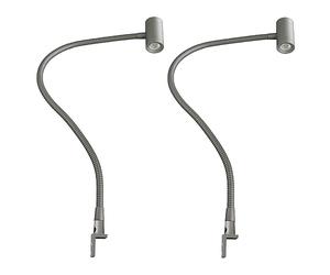 Lampada da letto a LED da 3W Lampada da lettura Lampada flessibile Lampada da comodino Lampada da letto Lampada da lettura, selezione: SET da 2 pezzi