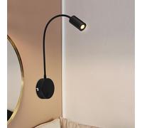 Lampada da letto da parete Lampada da lettura nera per camera da letto Lampada da parete a LED per camera da letto, interruttore, metallo, LED 3W 189Lm bianco caldo, LxLxA 35x9x50 cm