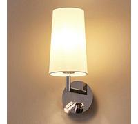 Lampada da lettura a for montaggio a parete moderna cromata Faretto sul comodino regolabile con interruttore on/off, girevole