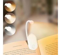 Lampada da lettura a morsetto, lampada ricaricabile, 3 modalità di temperatura colore, luce a morsetto USB, 360 ° flessibile notte a letto, perfetto amante bambini