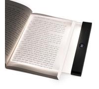 Lampada da Lettura a Schermo Piatto, Dimmerabile LED Luce per Libri, Nero | Ampia area di illuminazione, 3 temperature di colore regolabili, intelligenti di memoria e timer, robusto pannello acrilico