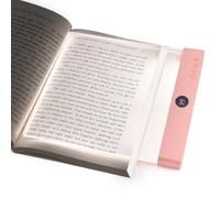 Lampada da Lettura a Schermo Piatto, Dimmerabile LED Luce per Libri, Rosa | Ampia area di illuminazione, 3 temperature di colore regolabili, intelligenti di memoria e timer, robusto pannello acrilico