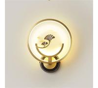 Lampada da Lettura Circolare in Ottone Spazzolato da 12,21 Pollici, Applique da Interni a LED con Marmo, Illuminazione per Soggiorno, Studio, Camera da Letto, Moderna Lampada da Parete