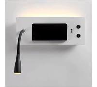 Lampada da lettura da comodino con interruttore e porta di ricarica USB, faretto da parete regolabile con ripiano, lampada da parete Compatible with interni,Plafoniera Lampadario Da Soffitto