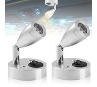 Lampada da lettura LED 3 W, luce bianca calda 3200 K per camper, illuminazione interna con interruttore regolabile