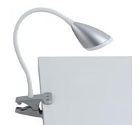 LAMPADA DA LETTURA LED HEGEL ARGENTO CON PINZA 3,7W 450LM 4000K 9,5X9,5X33CM