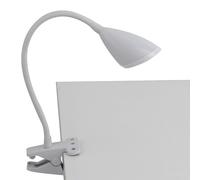LAMPADA DA LETTURA LED HEGEL BIANCA CON PINZA 3,7W 450LM 4000K 9,5X9,5X33CM