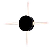 V-TAC VT-706 Lampada LED 4W da parete rotondo nero wall light bianco naturale 40