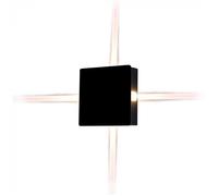 Lampada da muro Led nera 4W Wall Light IP65 forma quadrata V-TAC VT-704 4000K [EEK: Valore non applicabile]