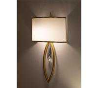LAMPADA DA MURO VIENNA CM 26x15x50 oro e bianco oro