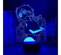Lampada da notte 3D Lampada da illusione Anime Anime Chainsaw Man Luce a LED per camera da letto Luce notturna decorativa Regalo di compleanno per bambini Manga Chainsaw Man Lampada 3D 16 colori