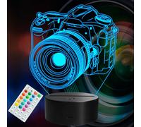 LAMPADA DA NOTTE 3D TELECAMERA CON TELECOMANDO REGALO PER FOTOGRAFI UOMINI 16 CO
