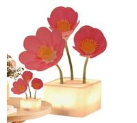 Lampada da notte a fiori, luce notturna a LED da scrivania - Lampada da scrivania dimmerabile con luce notturna da comodino, senza fili, respiratoria decorativa per la scuola materna, la c