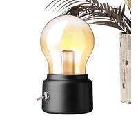 Lampada da notte a lampadina, luce notturna a LED - Lampadina per lampada da tavolo retrò ricaricabile | Lampadina nostalgica adatta agli occhi per la cameretta dei bambini, il bar, il soggiorno, la c