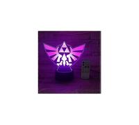 Lampada da notte a LED USB 3D The Legend of Zelda Triangle con illusione ottica a 7 colori, touch o