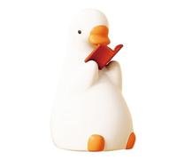 Lampada da notte in silicone Pat Light Big White Goose Pat Night Light Lampada da comodino per camera da letto Luce notturna Lampada da notte (White, 10x15.6cm)
