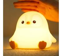 Lampada da notte per bambini, ricaricabile, a forma di pinguino, dimmerabile, con controllo touch, luce notturna morbida, per camera dei bambini, asilo nido, camera da letto o per , 12,9 x 10,3