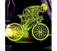 Lampada da notte per bicicletta 3D Lampada da notte ottica Illusion 7 Cambia colore Interruttore tattile Lampada da tavolo Decorazione da scrivania Acrilico USB Giocattoli Regali per bambini