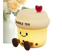 Lampada da notte Soft Glow - Design a tazza da tè al latte, controllo dell'oscuramento del sensore touch, luce calda per gli occhi, alimentata a batteria ricaricabile, decorazione per cameretta dei