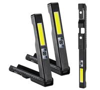 Lampada da officina a LED, con batteria USB ricaricabile, gancio magnetico e sovrano, torcia da lavoro COB per officina, auto, campeggio, regali per uomini, 2 pezzi