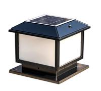 Lampada da Palo Max 60W, Illuminazisolare per Patio, Lanterna Nera Opaca/Bronzo,Da da Terra per Esterni in Alluminio Pressofuso, 3X3 4X4 5X5,De Solari a Led per Pali in Legno, Adatte per Giardino, Cor