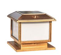 Lampada da Palo Max 60W, Illuminazisolare per Patio, Lanterna Nera Opaca/Bronzo,Da da Terra per Esterni in Alluminio Pressofuso, 3X3 4X4 5X5,De Solari a Led per Pali in Legno, Adatte per Giardino, Cor