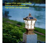 Lampada da palo solare a LED Decorazione da giardino per esterni Luci a colonna Ghirlanda stradale Lampade da prato Lampada da parete retrò per pilastro da patio Stile coreano