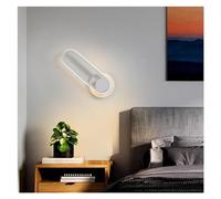 Lampada da parete 12W LED Girevoli Lampade da parete per interni Camera da letto Lampada da lettura sul comodino Applique da parete in acrilico Faretti da parete in arte del ferro Soggiorno Corridoio