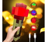 Lampada da parete, 4 colori, torcia da parete, luce notturna con stile torcia, lampada notturna USB, luce LED ricaricabile, torcia a LED per bambini, per la mano o il montaggio a parete, illuminazione