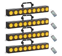Lampada da parete 4 in 1 a 9 LED, 1/2/4 pezzi, RGBW, 36 W, effetto luce for palco, DJ, luci di proiezione for discoteca e teatro,Efficienza Energetica(4pcs)