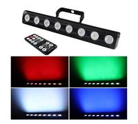 Lampada da parete a 8 LED RGBW 4 in 1 DMX, effetto luce da discoteca for DJ, feste, par, palco, bar, feste, matrimoni, Natale, Halloween, decorazioni,Efficienza Energetica