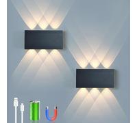 Lampada da parete a batteria, con interruttore Touch Control LED, magnetica, 5200 mAh, lampada da parete senza fili, 3 modalità di luminosità, ideale per loft corridoio, camera da letto
