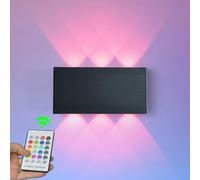 Lampada da parete a batteria RGB con interruttore touch control LED, lampada da parete magnetica 5000 mAh, lampada da parete senza fili, ideale per loft corridoio, camera da letto (telecomando nero)