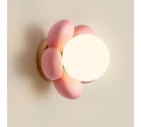 Lampada da parete a forma di fiore Lampada da parete in stile nordico Lampada da comodino creativa Lampada da comodino decorativa a forma di cartone animato per camera da letto, cameretta dei bambini