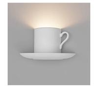 Lampada da Parete a Forma di Tazza da tè G9 Lampada da Parete in Gesso Bianco Lampada da Parete per Camera da Letto Comodino Soggiorno Decorazione d'interni Illuminazione a Stelo,