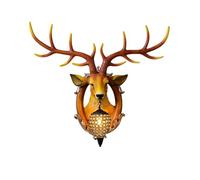 Lampada da parete a forma di testa di cervo, decorazione da parete in resina sintetica per la casa, grande testa di animale da appendere