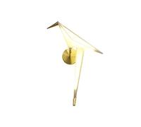 Lampada da parete a LED 6W Art Thousand Paper Crane Deco Applique da parete Paralume in acrilico e luce origami in ferro for camera da letto Soggiorno Lampade da comodino 3000K, oro