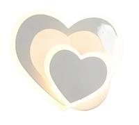 Lampada da Parete a LED a Forma di Cuore, Semplice Lampada da Parete nordica, Camera da Letto Creativa, Soggiorno, corridoio, Parete di Fondo, Lampada da Comodino(Warm White (2700-3500K),C)