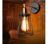 lampada da parete a led, applique da parete europea bar ristorante caffetteria camera da letto corridoio corridoio lampada da parete personalità arte applique da parete in gabbia di ferro loft retro