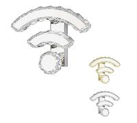 Lampada da parete a led applique in cristallo moderno forma di wifi 3000k-6500k [EEK: A+]