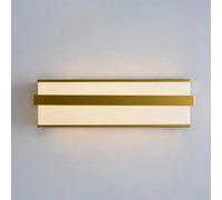 Lampada da Parete a Led, Applique Nera Di Metà Secolo, Lunga Striscia, Corridoio, Vintage, Oro, Industriale, Lineare, Montata (Waves)/Oro