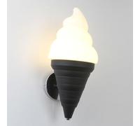 Lampada da parete a LED compatibile con paralume gelato carino Compatible with camera da letto - Applique da parete moderna - Lampada da comodino conica arancione,lampada un aspetto elegante