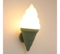 Lampada da parete a LED compatibile con paralume gelato carino Compatible with camera da letto - Applique da parete moderna - Lampada da comodino conica arancione,lampada un aspetto elegante