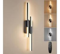 Lampada da parete a LED da 10 W Batteria lunga 80 cm Lampada da parete senza fili Senza foratura Illuminazione da parete per interni Dimmerabile con telecomando e interruttore tattile Lampada a