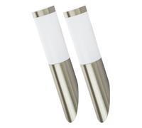 Lampada da parete a LED, dimmerabile con telecomando, lampada da parete per esterni, lampada da giardino in acciaio inossidabile, cambio colore RGB, aspetto torcia, 8,5 W 806 lm bianco caldo, PxH 7,6x