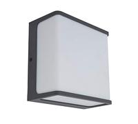 Lampada da parete a LED Doblo, lampada da parete in alluminio antracite, lampada da parete 19,1 Watt, 1500 lumen, 3000 Kelvin, resistente alle intemperie, moderna lampada da esterno